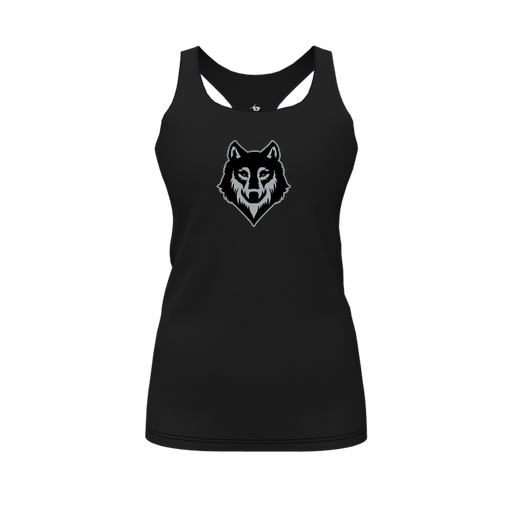[FT0TRBBK-FYS-LOGO2] Decker Racerback Tank Top (Female Youth S, Black, Logo 2)