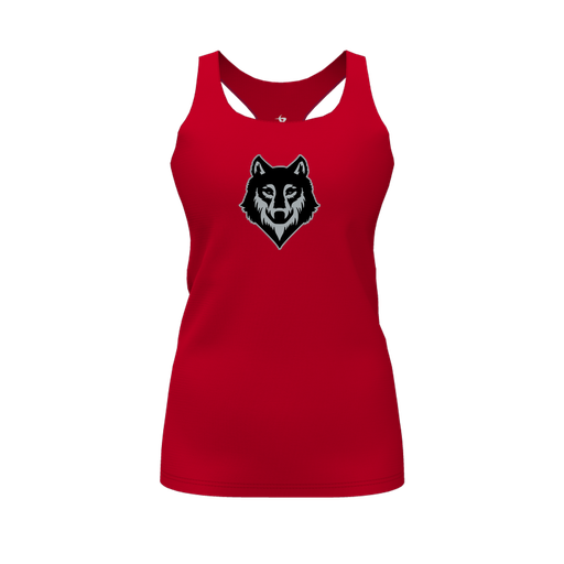 [FT0TRBRD-FYS-LOGO2] Decker Racerback Tank Top (Female Youth S, Red, Logo 2)