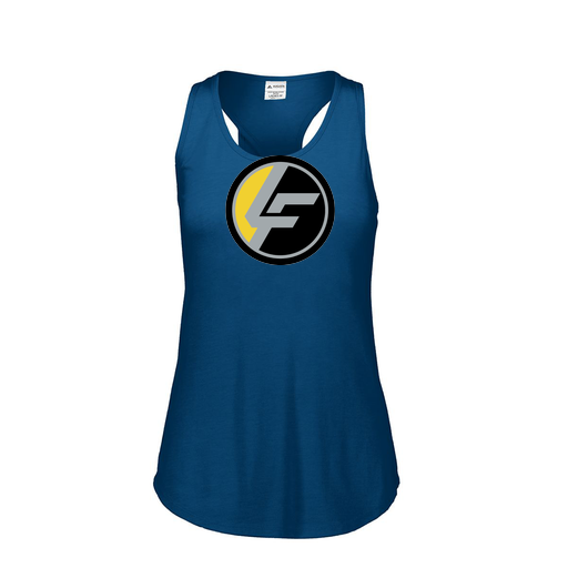 [3078.U22.S-LOGO1] Ladies Tri Blend Tank Top (Female Adult S, Navy, Logo 1)