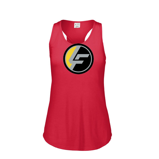 [3078.V96.S-LOGO1] Ladies Tri Blend Tank Top (Female Adult S, Red, Logo 1)