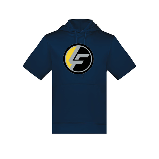 [6871.065.S-LOGO1] Men's Dri Fit Short Sleeve Hoodie (Adult S, Navy, Logo 1)