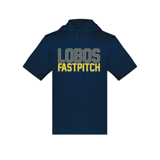 [6871.065.S-LOGO3] Men's Dri Fit Short Sleeve Hoodie (Adult S, Navy, Logo 3)