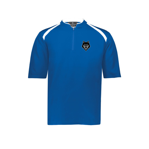 [229581-AS-RYL-LOGO2] Men's Dugout Short Sleeve Pullover (Adult S, Royal, Logo 2)