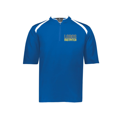 [229581-AS-RYL-LOGO3] Men's Dugout Short Sleeve Pullover (Adult S, Royal, Logo 3)