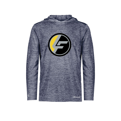 [FOLHCGNV-AS-LOGO1] Decker Men's Charge Hoodie (Adult S, Navy, Logo 1)