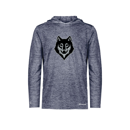 [FOLHCGNV-AS-LOGO2] Decker Men's Charge Hoodie (Adult S, Navy, Logo 2)