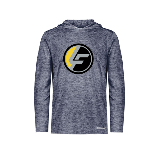 [FOLHCGNV-YS-LOGO1] Decker Youth Charge Hoodie (Youth S, Navy, Logo 1)