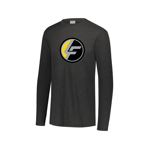 [FTLCUBBK-AXS-LOGO1] Decker Men's Tri-Blend T-Shirt - Long Sleeve (Adult XS, Black, Logo 1)