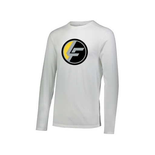 [FTLCUBWH-AXS-LOGO1] Decker Men's Tri-Blend T-Shirt - Long Sleeve (Adult XS, White, Logo 1)
