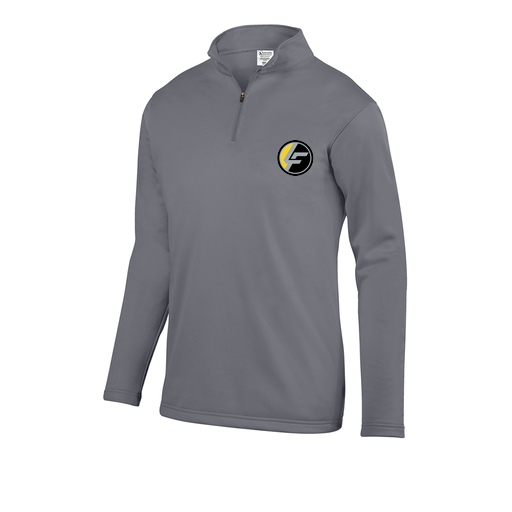 [FOLQFFGY-AS-LOGO1] Decker Men's FlexFleece 1/4 Zip (Adult S, Gray, Logo 1)