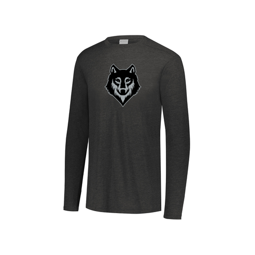 [3076.K94.S-LOGO2] Youth LS Ultra-blend T-Shirt (Youth S, Black, Logo 2)