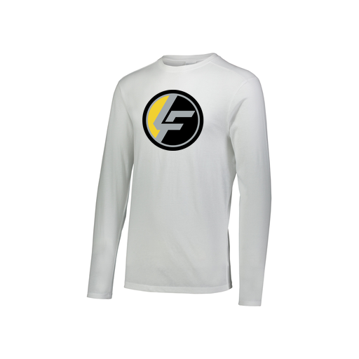 [FTLCUBWH-YS-LOGO1] Decker Youth Tri-Blend T-Shirt - Long Sleeve (Youth S, White, Logo 1)
