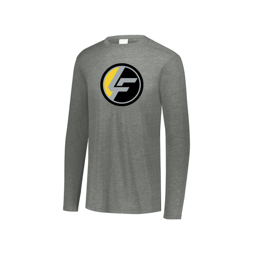[3076.013.S-LOGO1] Youth LS Ultra-blend T-Shirt (Youth S, Gray, Logo 1)