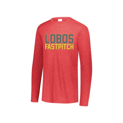 [3076.V96.S-LOGO3] Youth LS Ultra-blend T-Shirt (Youth S, Red, Logo 3)