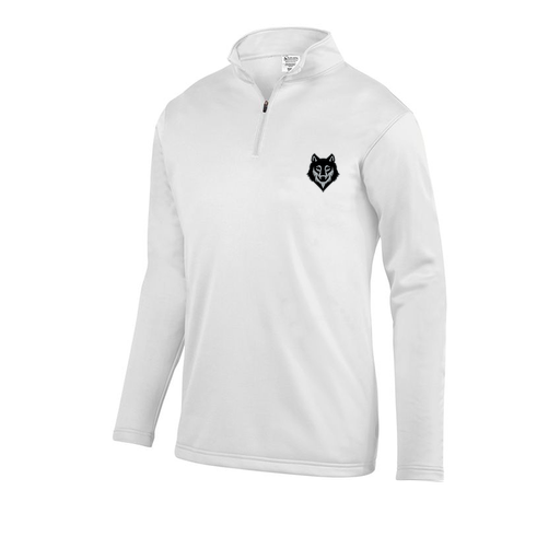 [FOLQFFWH-YS-LOGO2] Decker Youth FlexFleece 1/4 Zip (Youth S, White, Logo 2)