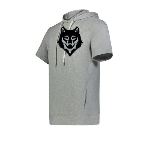 [222605-SIL-YS-LOGO2] YOUTH VENTURA SOFT KNIT SHORT SLEEVE HOODIE (Youth S, Silver, Logo 2)